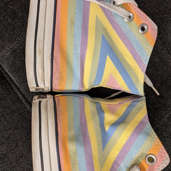 Pastel Rainbow Stripe Converse All-stars W9 - Picture 3 of 8